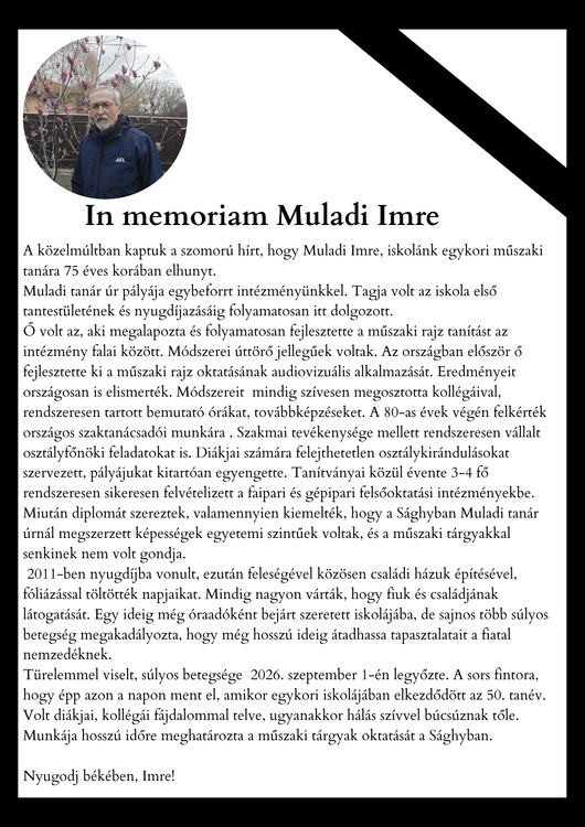 Fájó szívvel búcsúzunk!