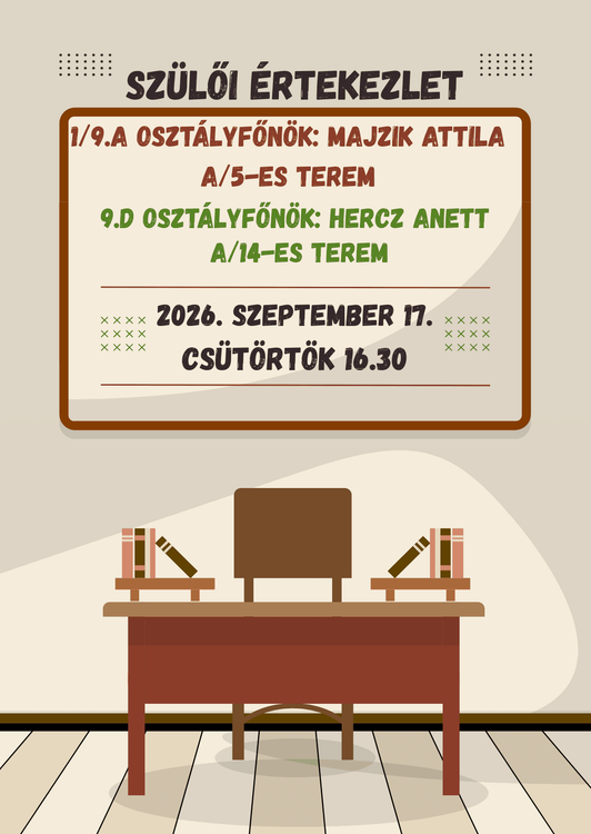 Szülői értekezlet 9. évfolyam