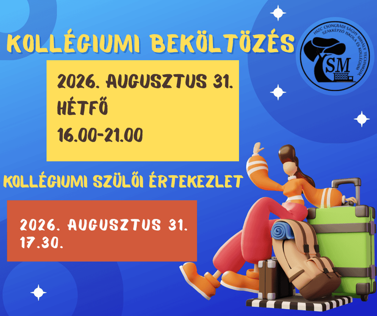 Kollégiumi beköltözés