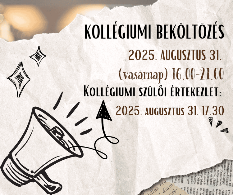 Kollégiumi beköltözés