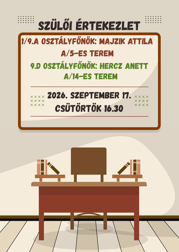 Szülői értekezlet 9. évfolyam